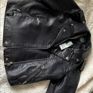 Black leather jacket